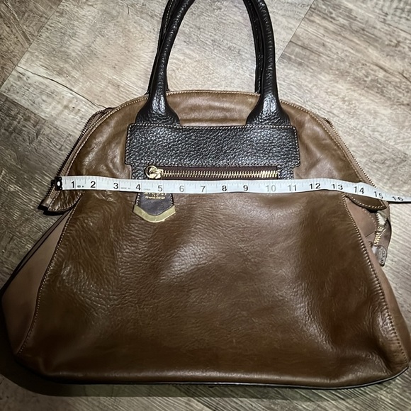 Nicoli Brown and Black Leather Handbag - Picture 14 of 15